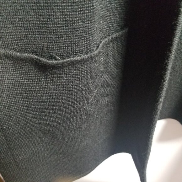 Talbots Womens Black Wool Blend Open Front Blazer Career Office Sz XL - Picture 3 of 5